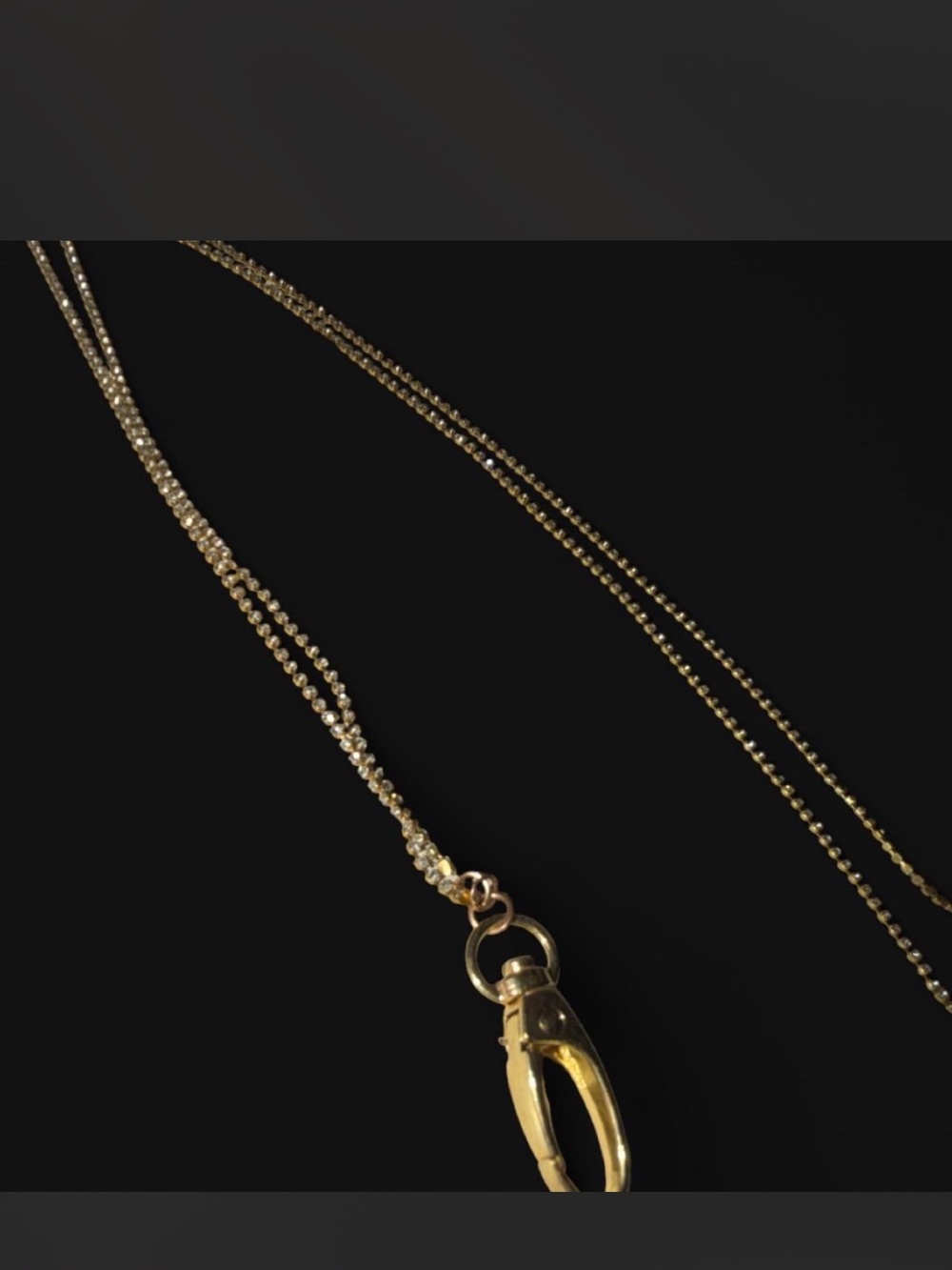 Gold Tone Lobster Clasp Pendant lanyard - Women's Jewelry